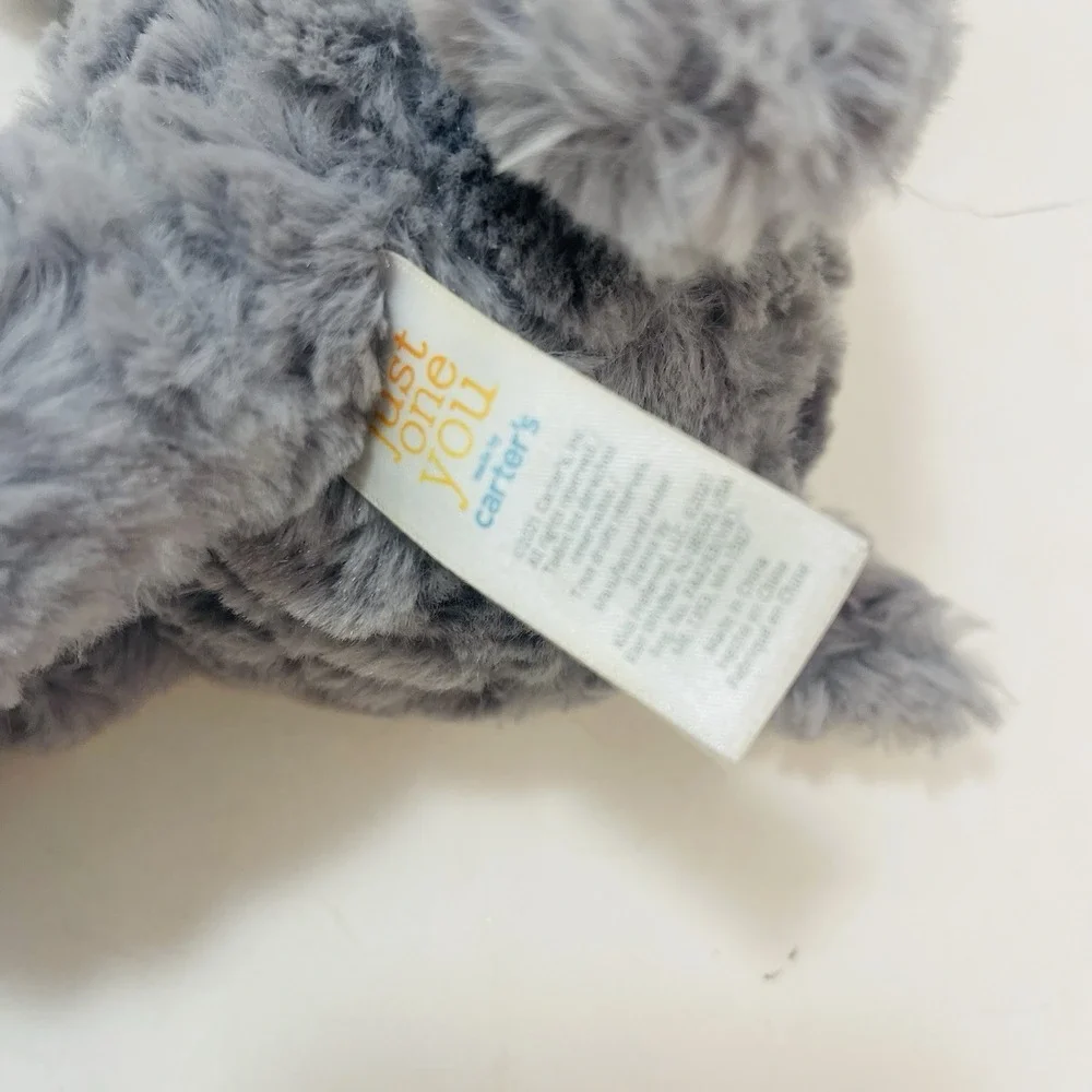 Carters Just One You Target Grey White Shaggy Hippo Plush‎ Stuffed Baby Soft Toy